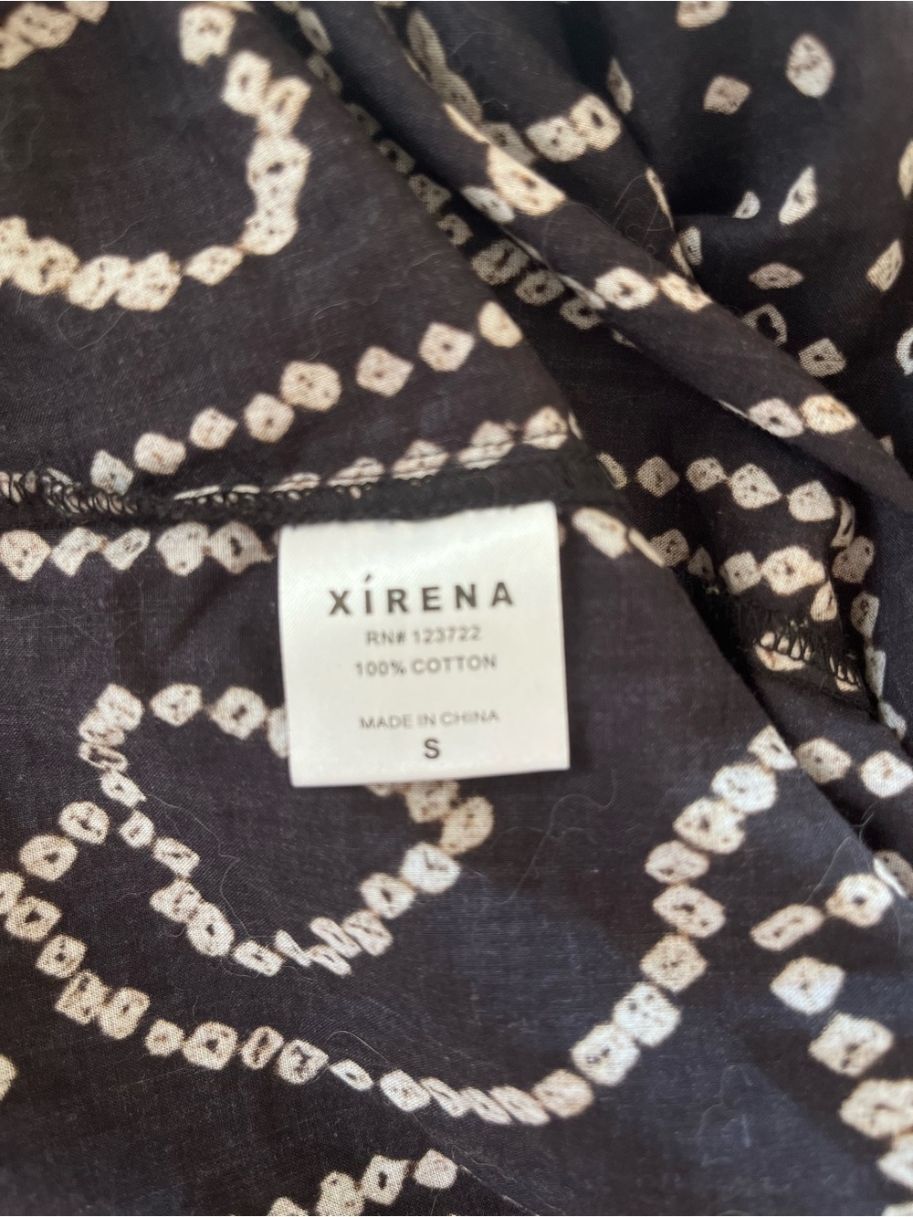 XiRENA Black Cotton Maggie Halter Maxi Dress Bandhani Print S - Picture 8 of 9